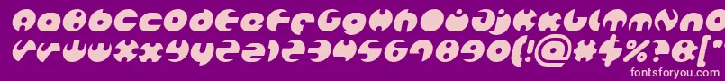 MILLION Italic-fontti – vaaleanpunaiset fontit violetilla taustalla