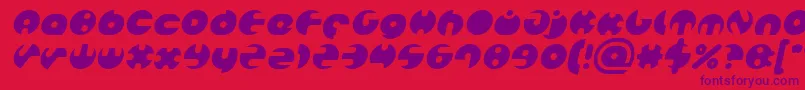 MILLION Italic Font – Purple Fonts on Red Background