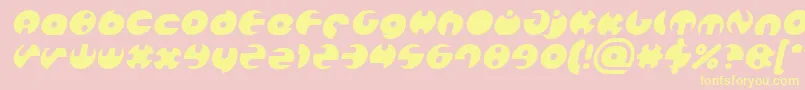 MILLION Italic Font – Yellow Fonts on Pink Background