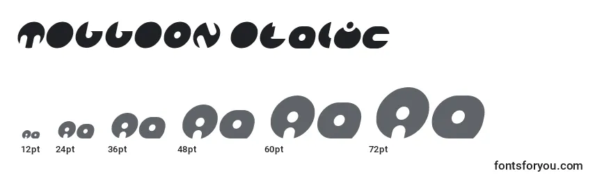 Größen der Schriftart MILLION Italic