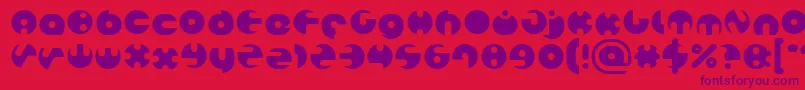 MILLION light Font – Purple Fonts on Red Background