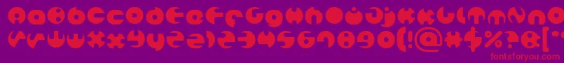 MILLION light Font – Red Fonts on Purple Background