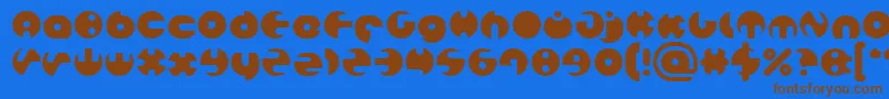 MILLION Font – Brown Fonts on Blue Background