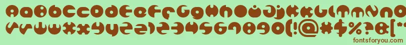 MILLION Font – Brown Fonts on Green Background