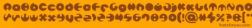 MILLION Font – Brown Fonts on Orange Background