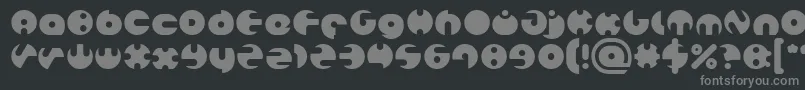 フォントMILLION – 黒い背景に灰色の文字