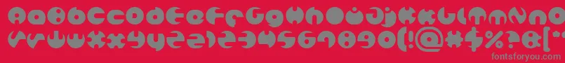 フォントMILLION – 赤い背景に灰色の文字