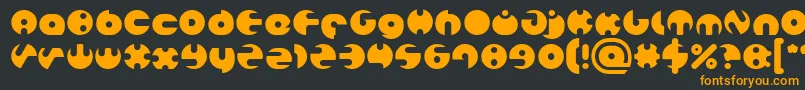 フォントMILLION – 黒い背景にオレンジの文字