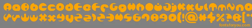 MILLION Font – Orange Fonts on Gray Background