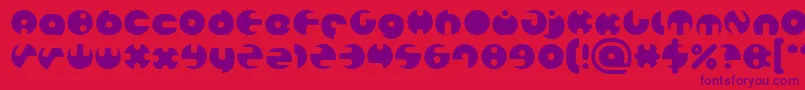 MILLION Font – Purple Fonts on Red Background