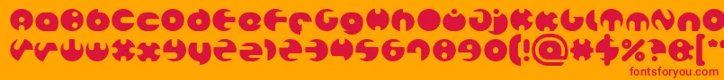 MILLION Font – Red Fonts on Orange Background