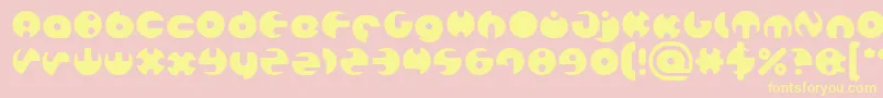 MILLION Font – Yellow Fonts on Pink Background