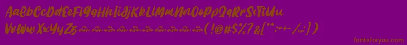 Millo Demo Font – Brown Fonts on Purple Background