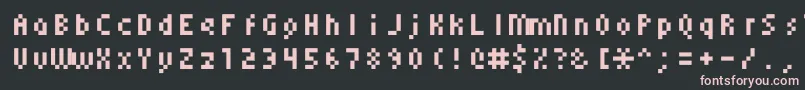 Monoeger0555 Font – Pink Fonts on Black Background