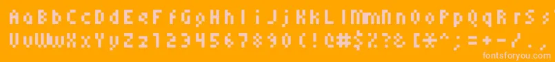 Monoeger0555 Font – Pink Fonts on Orange Background