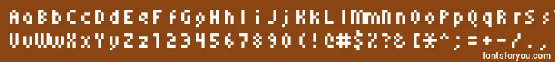 フォントMonoeger0555 – 茶色の背景に白い文字