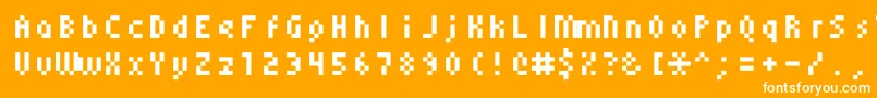 Monoeger0555 Font – White Fonts on Orange Background