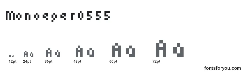 Monoeger0555 Font Sizes