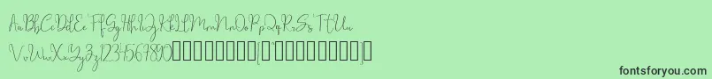 millow Font – Black Fonts on Green Background
