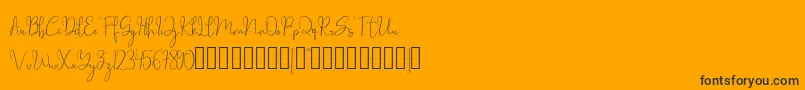 Шрифт millow – чёрные шрифты на оранжевом фоне