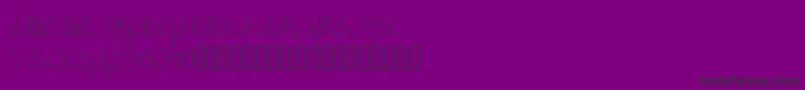 millow-Schriftart – Schwarze Schriften auf violettem Hintergrund