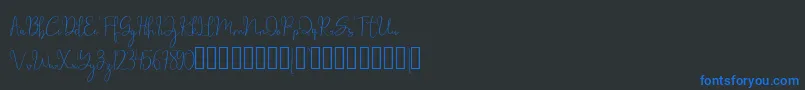 millow Font – Blue Fonts on Black Background