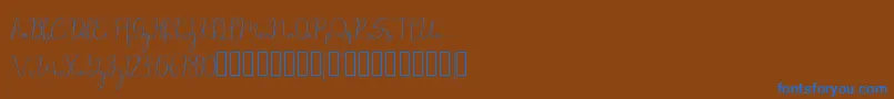 Шрифт millow – синие шрифты на коричневом фоне