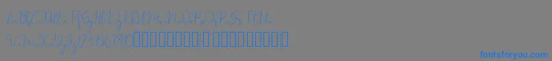 millow Font – Blue Fonts on Gray Background