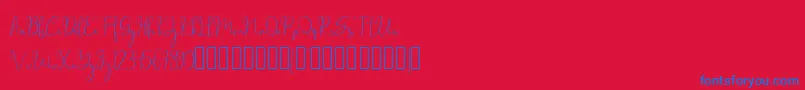 millow Font – Blue Fonts on Red Background