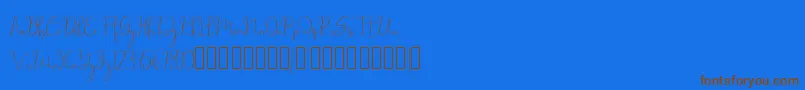 Шрифт millow – коричневые шрифты на синем фоне