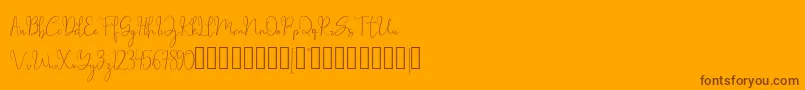 Шрифт millow – коричневые шрифты на оранжевом фоне