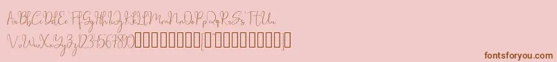 millow-fontti – ruskeat fontit vaaleanpunaisella taustalla