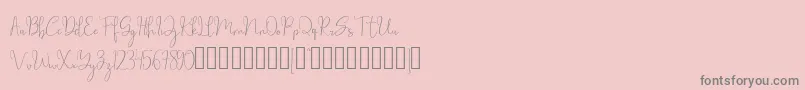 millow Font – Gray Fonts on Pink Background