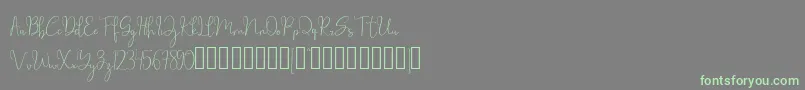 millow Font – Green Fonts on Gray Background