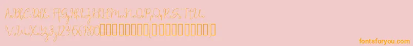 millow-fontti – oranssit fontit vaaleanpunaisella taustalla