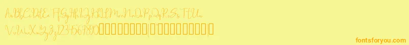 Шрифт millow – оранжевые шрифты на жёлтом фоне