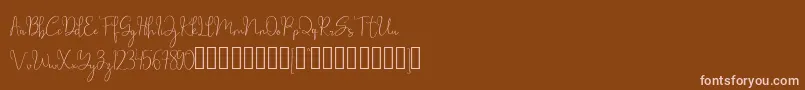 millow Font – Pink Fonts on Brown Background