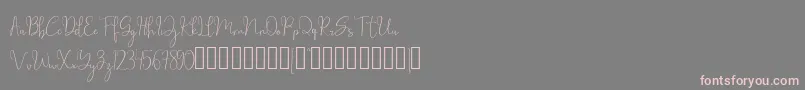 millow Font – Pink Fonts on Gray Background