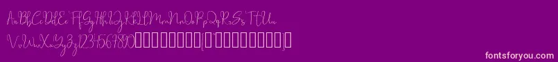 millow Font – Pink Fonts on Purple Background