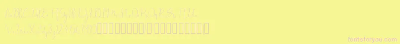 Fonte millow – fontes rosa em um fundo amarelo