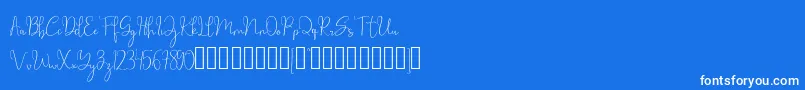 millow Font – White Fonts on Blue Background