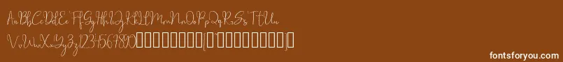 millow Font – White Fonts on Brown Background