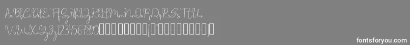 フォントmillow – 灰色の背景に白い文字