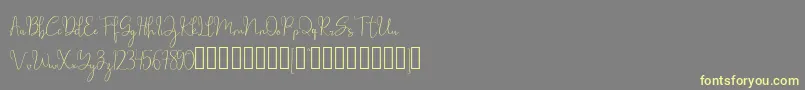 millow Font – Yellow Fonts on Gray Background
