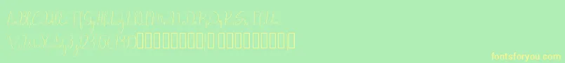 millow Font – Yellow Fonts on Green Background
