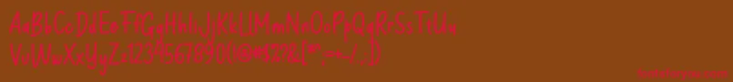 Milloyste Font by Keithzo 7NTypes Font – Red Fonts on Brown Background