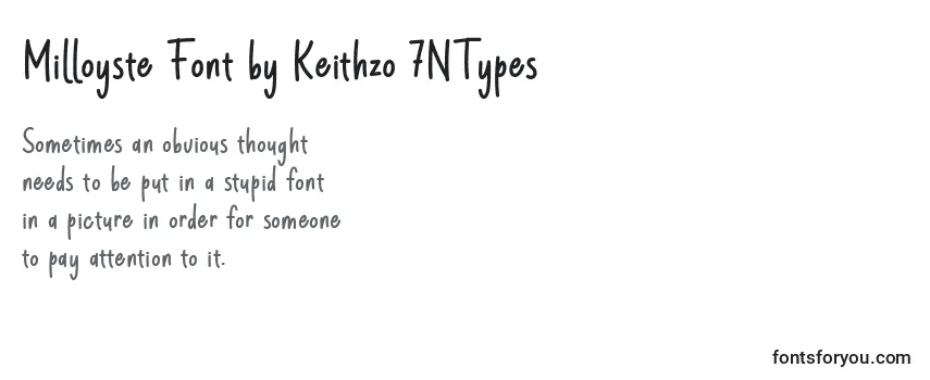 Fonte Milloyste Font by Keithzo 7NTypes