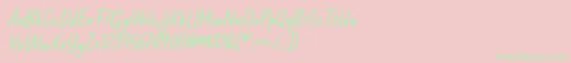 Milloyste Italic Font by Keithzo 7NTypes Font – Green Fonts on Pink Background