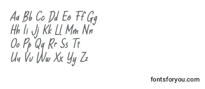 Überblick über die Schriftart Milloyste Italic Font by Keithzo 7NTypes