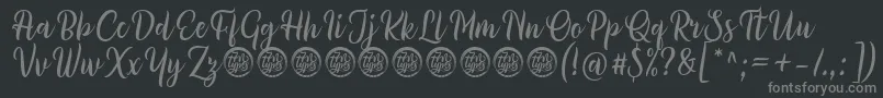Millythea Font by 7NTypes D Font – Gray Fonts on Black Background